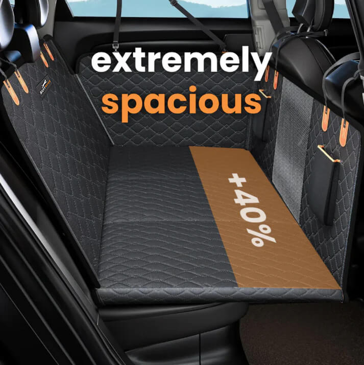 6-In-1 Dog Car Seat Cover for Back Seat, Waterproof Dog Car Hammock with Mesh Window, Non-Slip Pet Backseat Protector for Cars, Trucks and Suvs