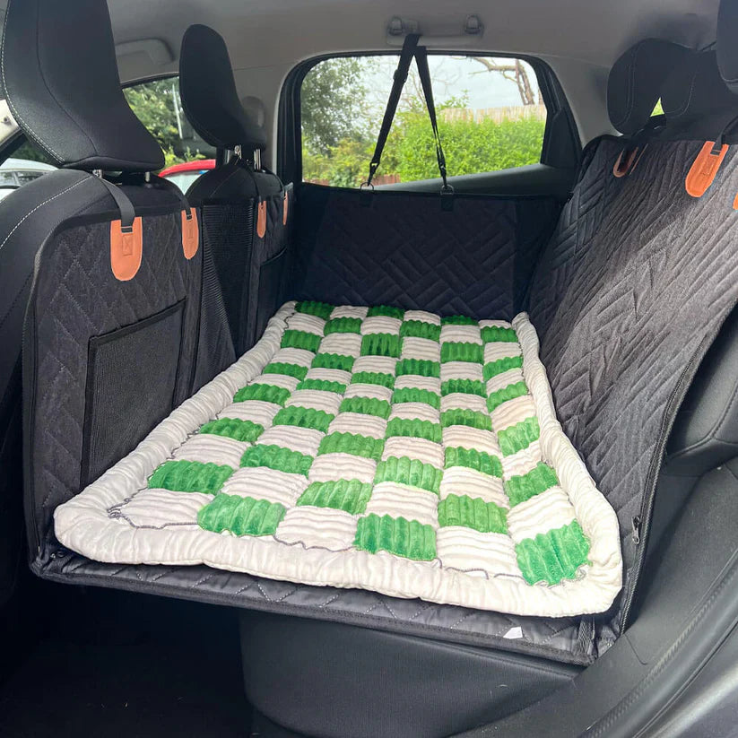6-In-1 Dog Car Seat Cover for Back Seat, Waterproof Dog Car Hammock with Mesh Window, Non-Slip Pet Backseat Protector for Cars, Trucks and Suvs