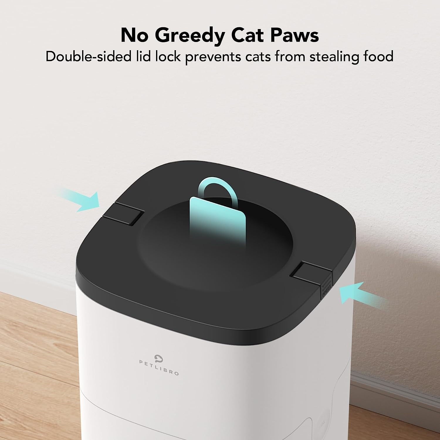 Automatic Cat Feeder, Automatic Cat Food Dispenser with Timer Interactive Voice Recorder, Auto Cat Feeder with 1-4 Meals Control Dry Food, White Opaque