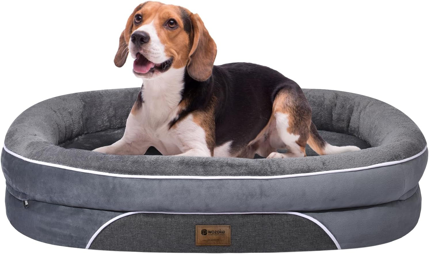 Orthopedic Waterproof Large Dog Bed: Washable Dog Bed with Bolsters - Removable Orthopedic for Medium L XL Large Sized - Non-Slip