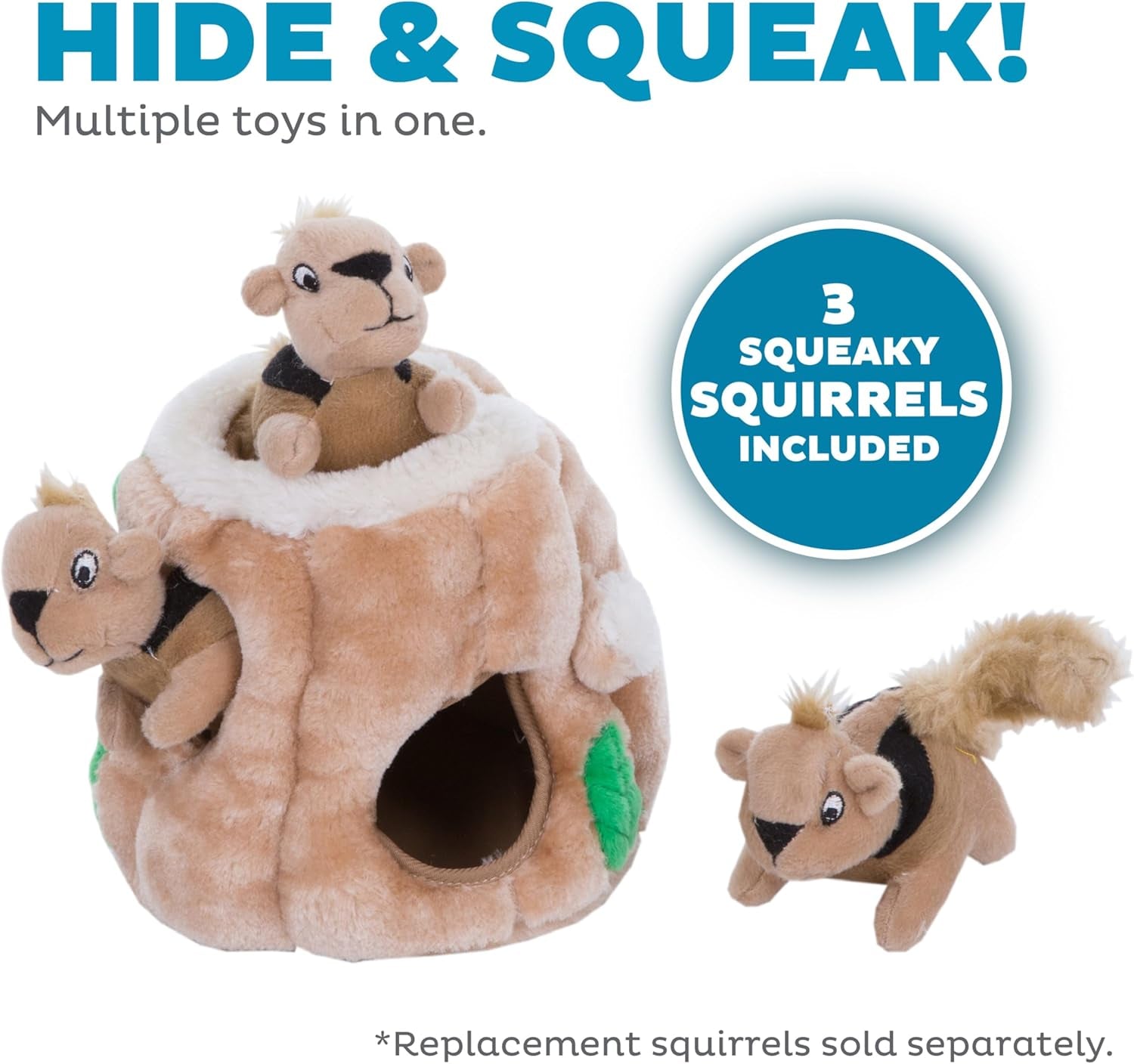 Hide a Squirrel Plush Dog Toy Puzzle, Small