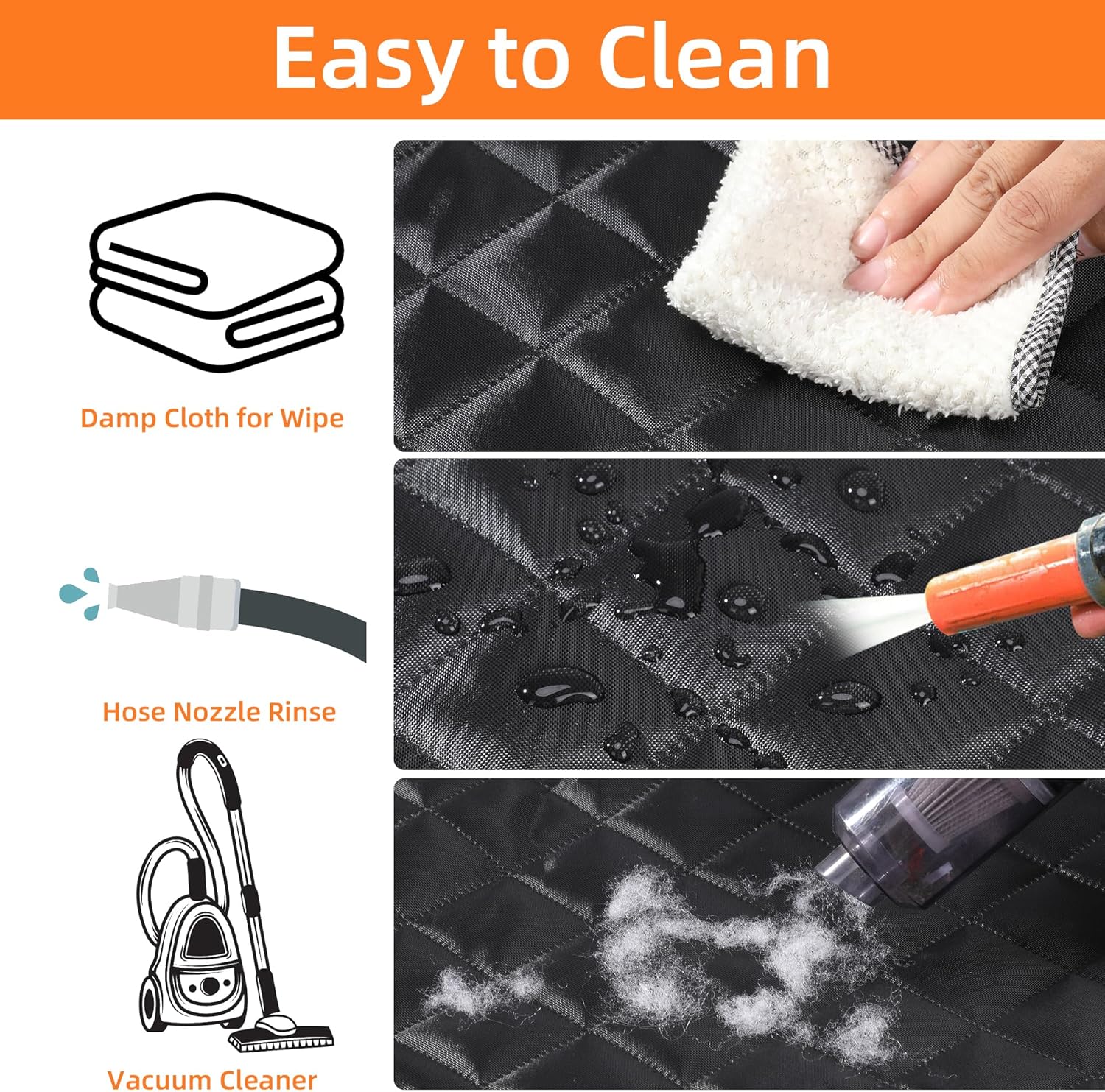 4-In-1 Waterproof Dog Car Seat Cover, Scratch-Proof Nonslip for Cars, SUVs, and Trucks
