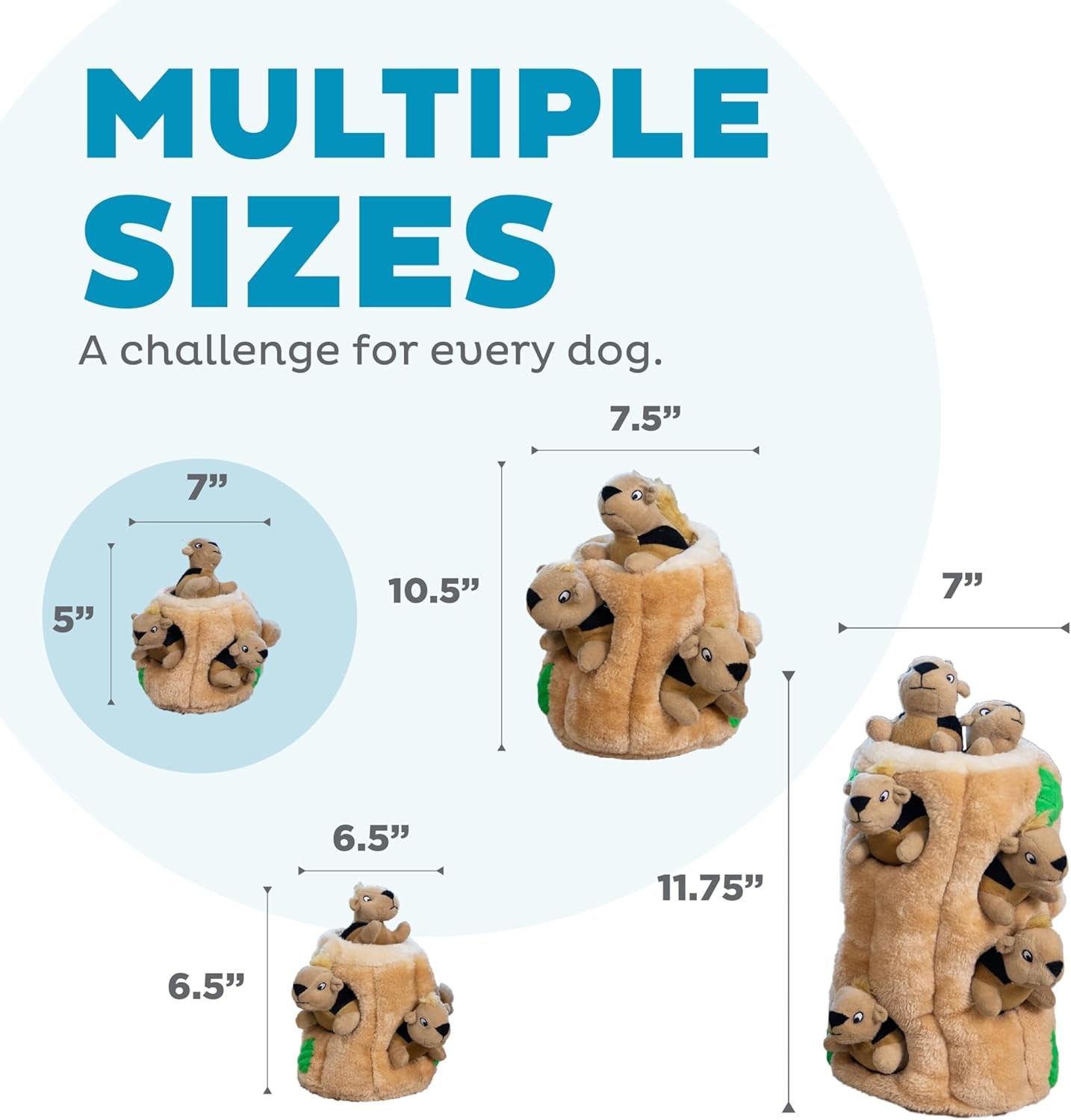 Hide a Squirrel Plush Dog Toy Puzzle, Small